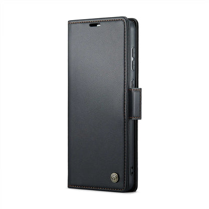 Samsung Galaxy M10s Leather Wallet Case - RFID Blocking, Stand Function, Card Slots-buycases.co.uk
