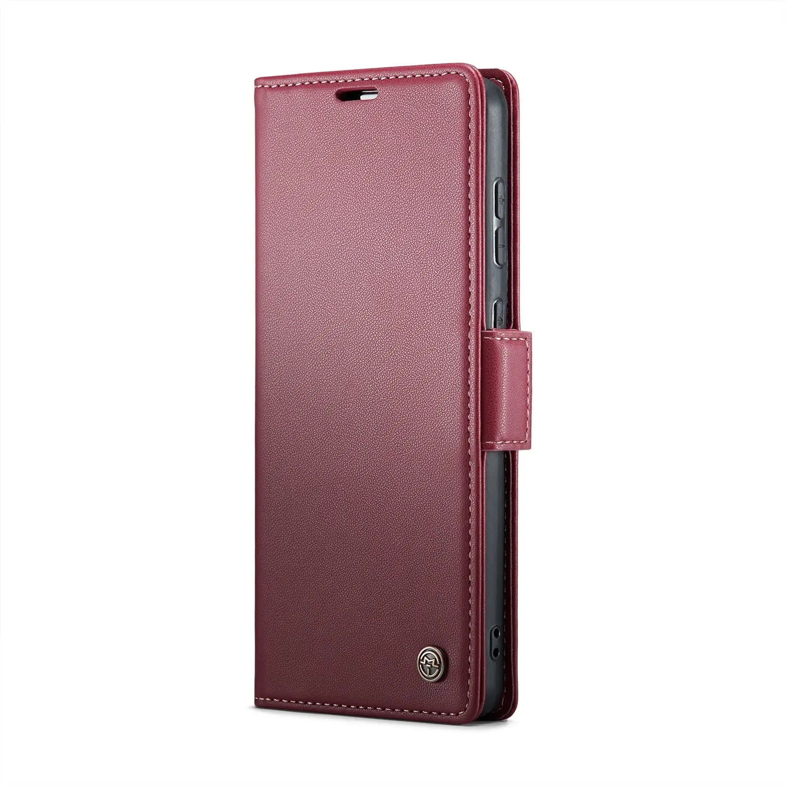 Samsung Galaxy A20 Leather Wallet Case - RFID Blocking, Stand Function, Card Slots-buycases.co.uk