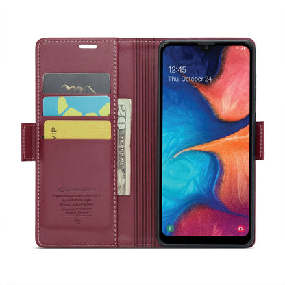 Samsung Galaxy A30 Leather Wallet Case - RFID Blocking, Stand Function, Card Slots-buycases.co.uk