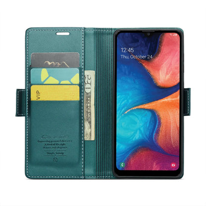 Samsung Galaxy M10s Leather Wallet Case - RFID Blocking, Stand Function, Card Slots-buycases.co.uk