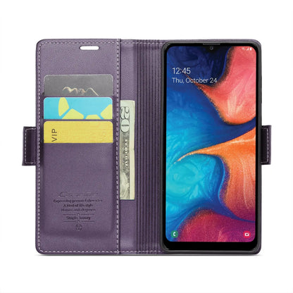 Samsung Galaxy M10s Leather Wallet Case - RFID Blocking, Stand Function, Card Slots-buycases.co.uk