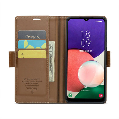 Samsung Galaxy A22 5g Leather Wallet Case - RFID Blocking, Stand Function, Card Slots-buycases.co.uk