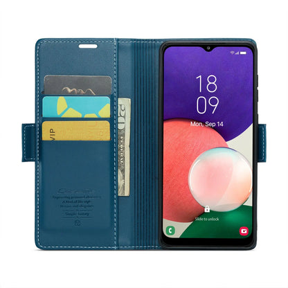 Samsung Galaxy A22 5g Leather Wallet Case - RFID Blocking, Stand Function, Card Slots-buycases.co.uk