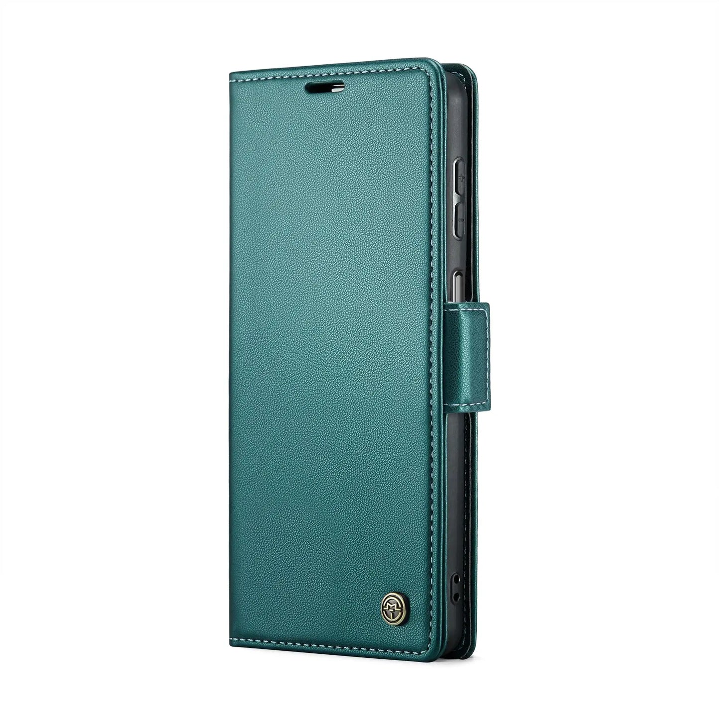Samsung Galaxy A22 5g Leather Wallet Case - RFID Blocking, Stand Function, Card Slots-buycases.co.uk