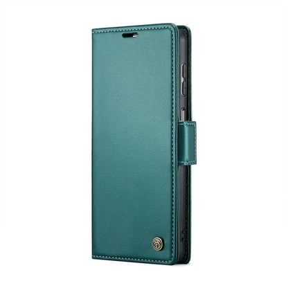 Samsung Galaxy A22 5g Leather Wallet Case - RFID Blocking, Stand Function, Card Slots-buycases.co.uk