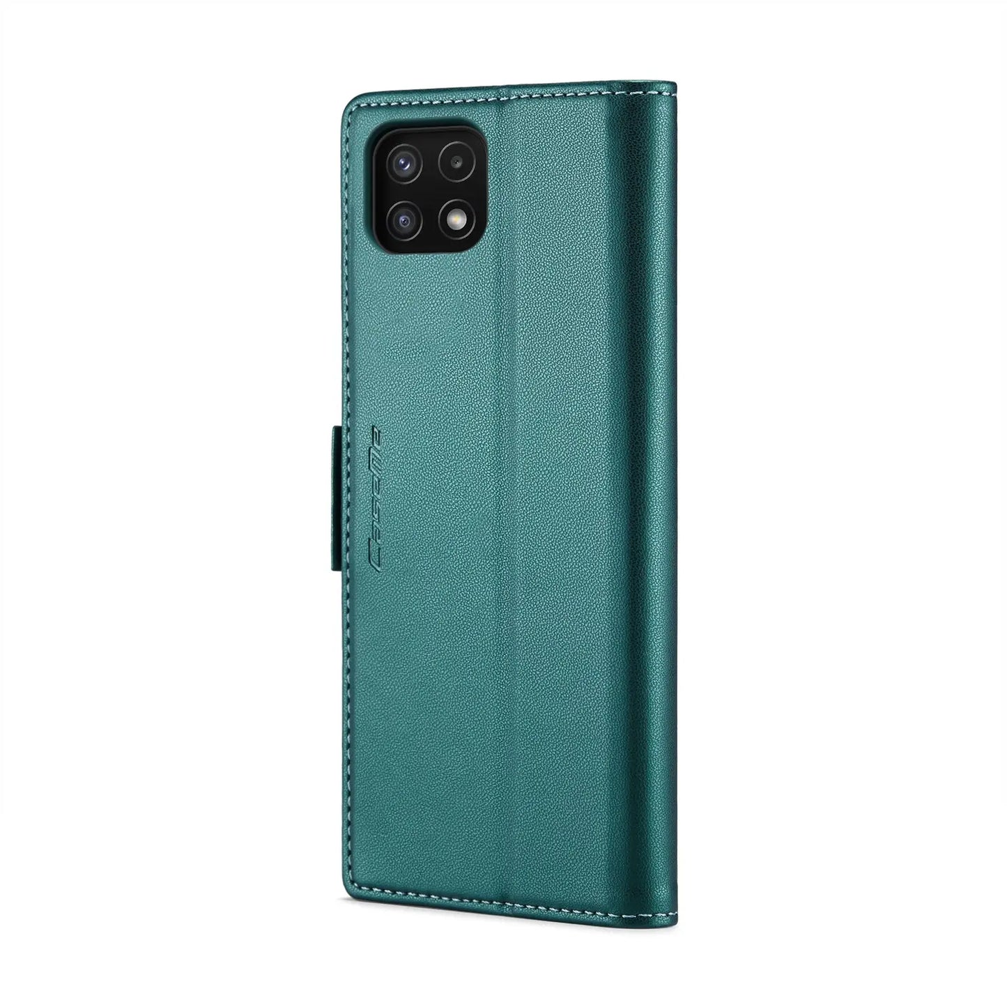 Samsung Galaxy A22 5g Leather Wallet Case - RFID Blocking, Stand Function, Card Slots-buycases.co.uk