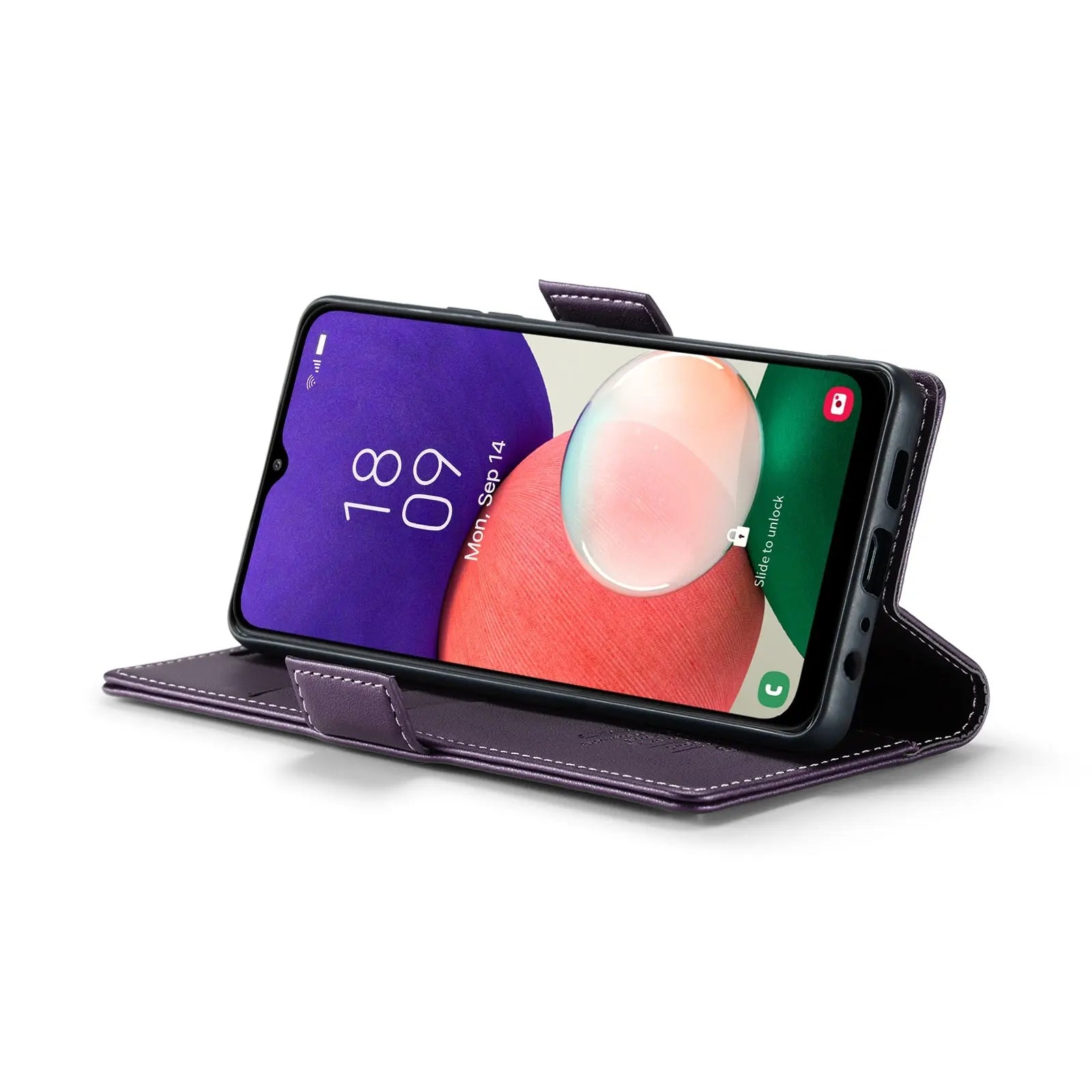 Samsung Galaxy A22 5g Leather Wallet Case - RFID Blocking, Stand Function, Card Slots-buycases.co.uk