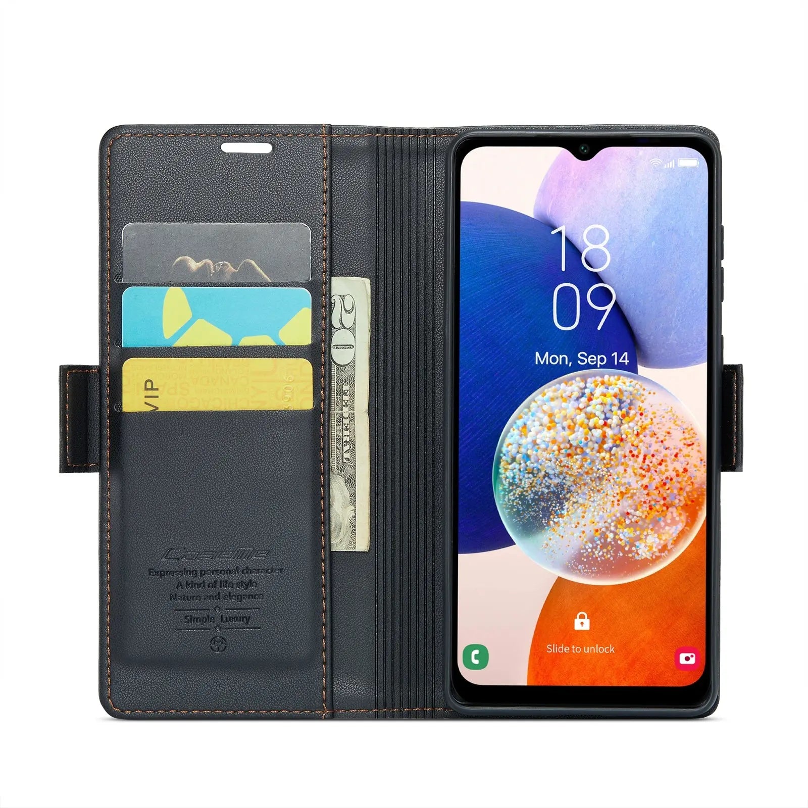 Samsung Galaxy A14 4g/5g Leather Wallet Case - RFID Blocking, Stand Function, Card Slots-buycases.co.uk