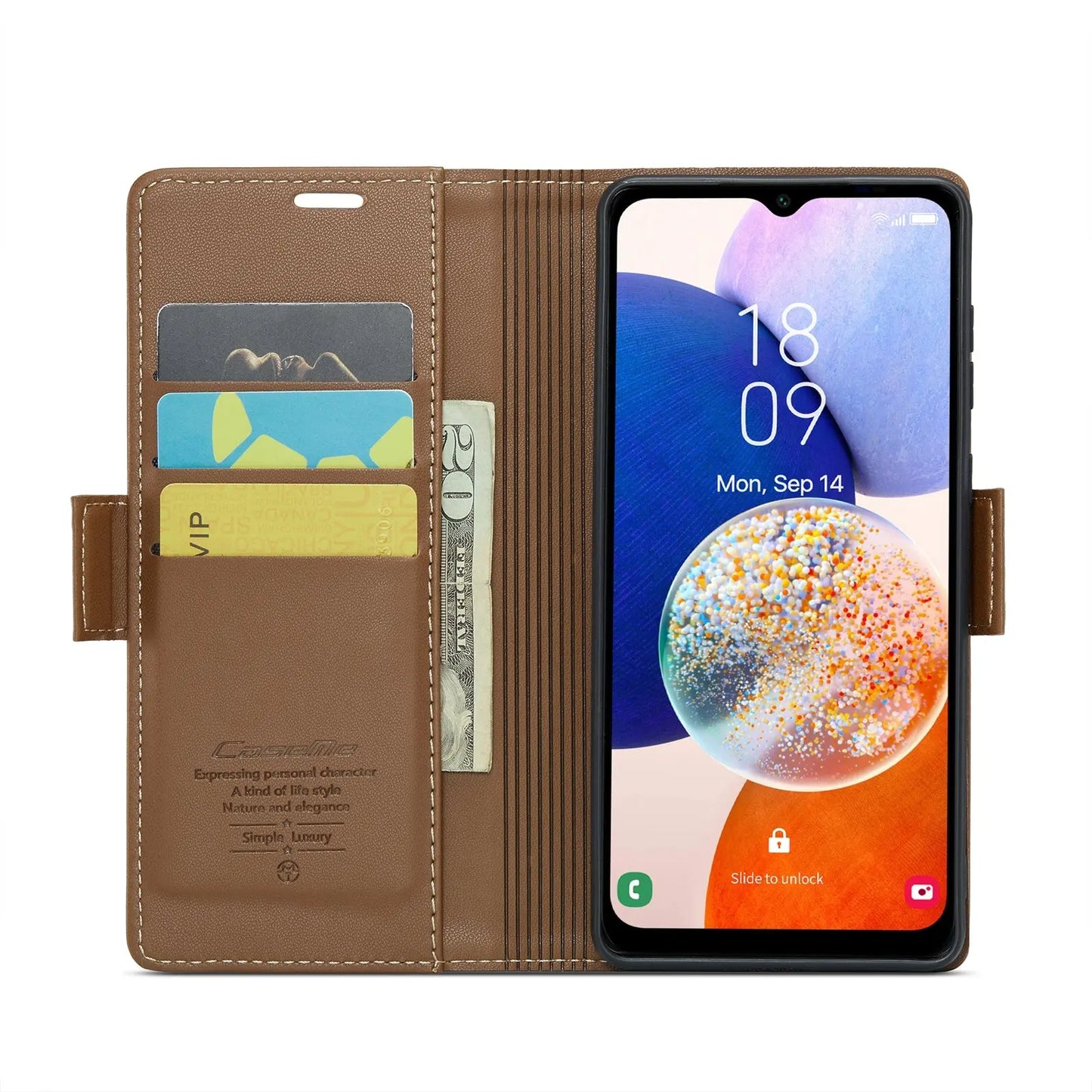 Samsung Galaxy A14 4g/5g Leather Wallet Case - RFID Blocking, Stand Function, Card Slots-buycases.co.uk