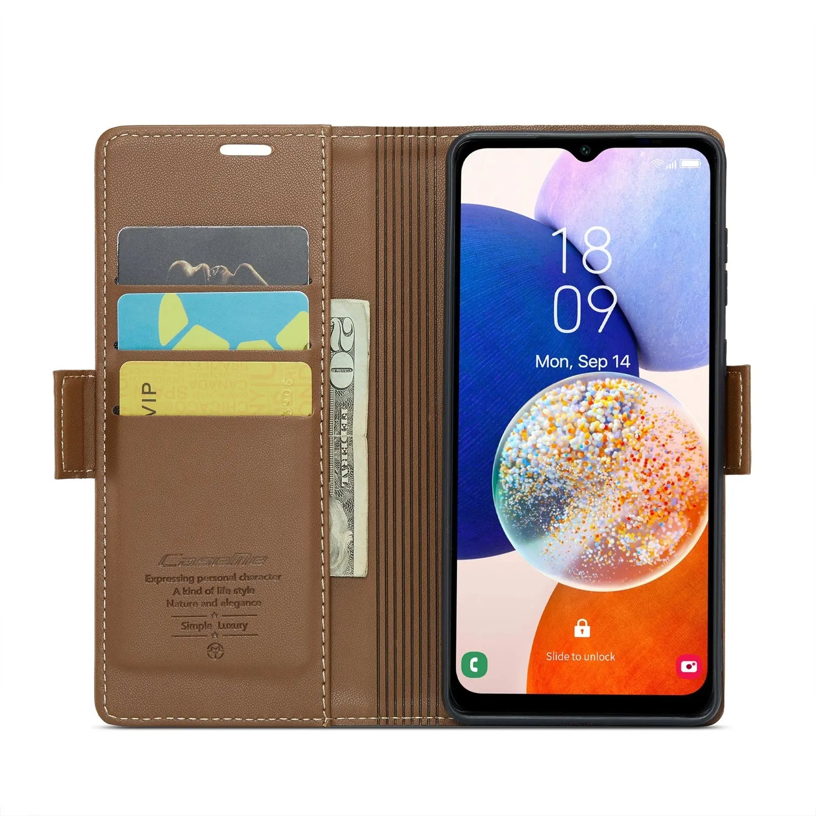 Samsung Galaxy A14 4g/5g Leather Wallet Case - RFID Blocking, Stand Function, Card Slots-buycases.co.uk