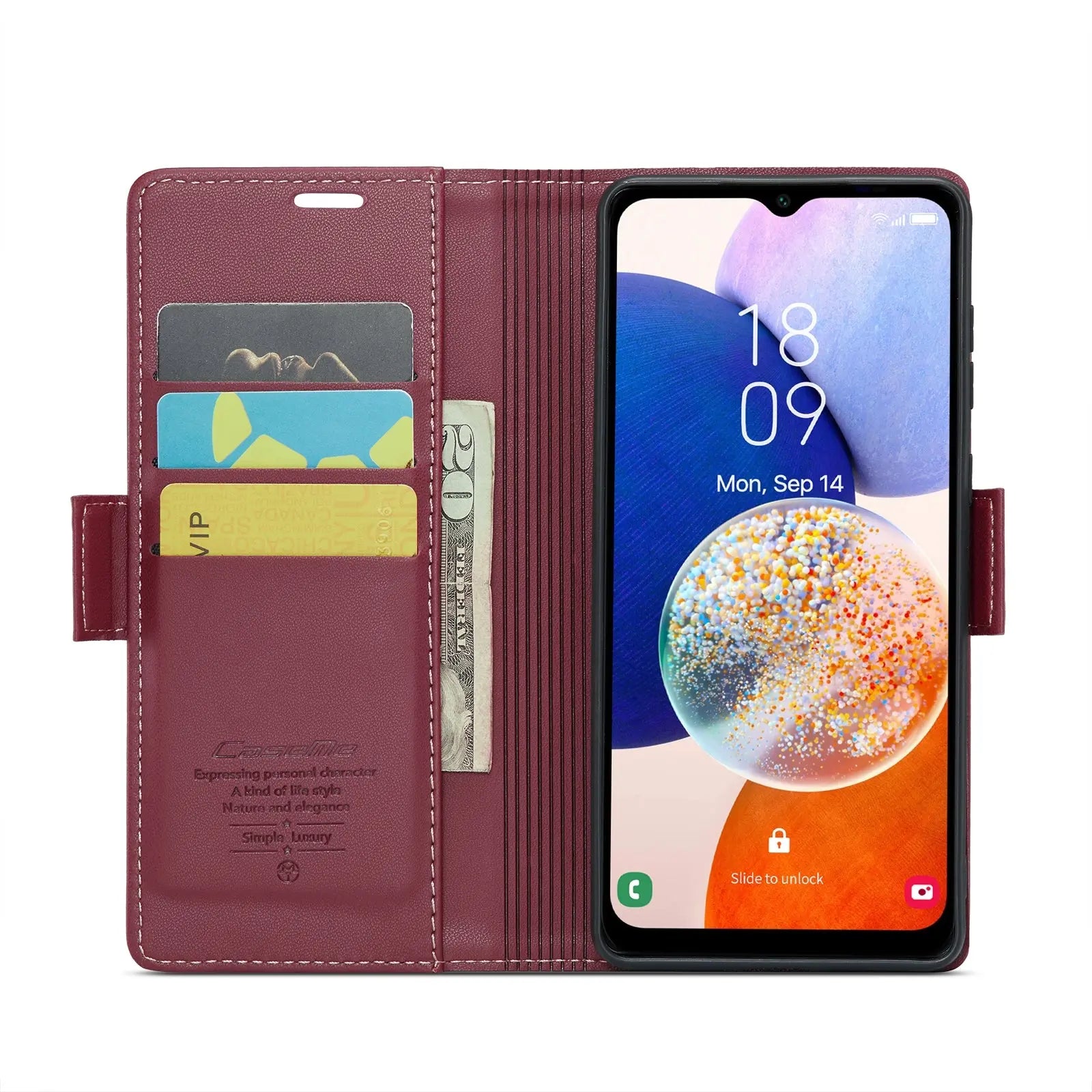 Samsung Galaxy A14 4g/5g Leather Wallet Case - RFID Blocking, Stand Function, Card Slots-buycases.co.uk