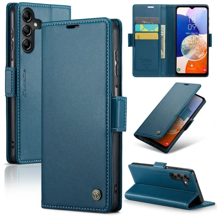 Samsung Galaxy A14 4g/5g Leather Wallet Case - RFID Blocking, Stand Function, Card Slots-buycases.co.uk