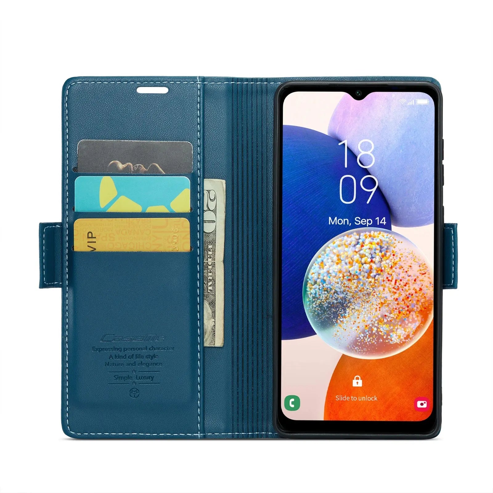 Samsung Galaxy A14 4g/5g Leather Wallet Case - RFID Blocking, Stand Function, Card Slots-buycases.co.uk