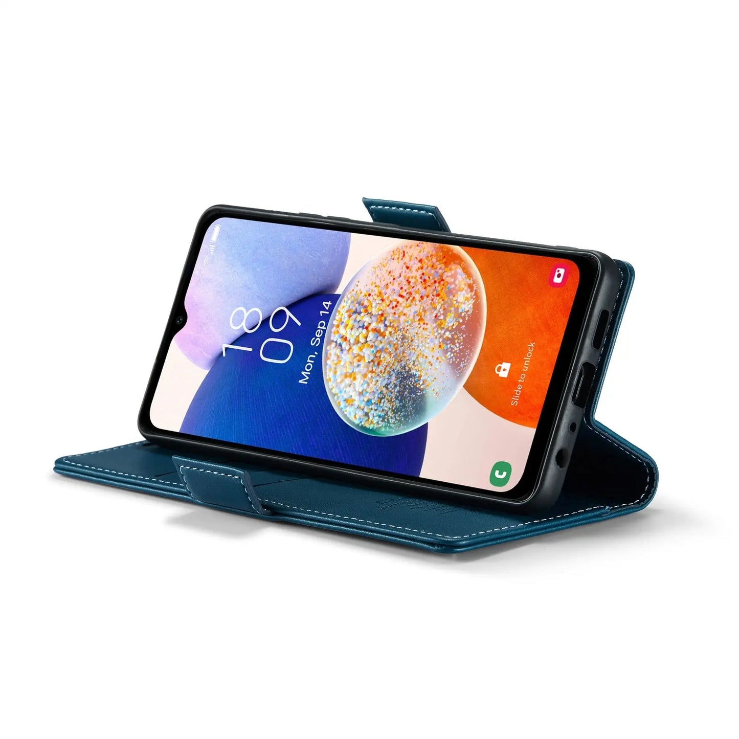 Samsung Galaxy A14 4g/5g Leather Wallet Case - RFID Blocking, Stand Function, Card Slots-buycases.co.uk