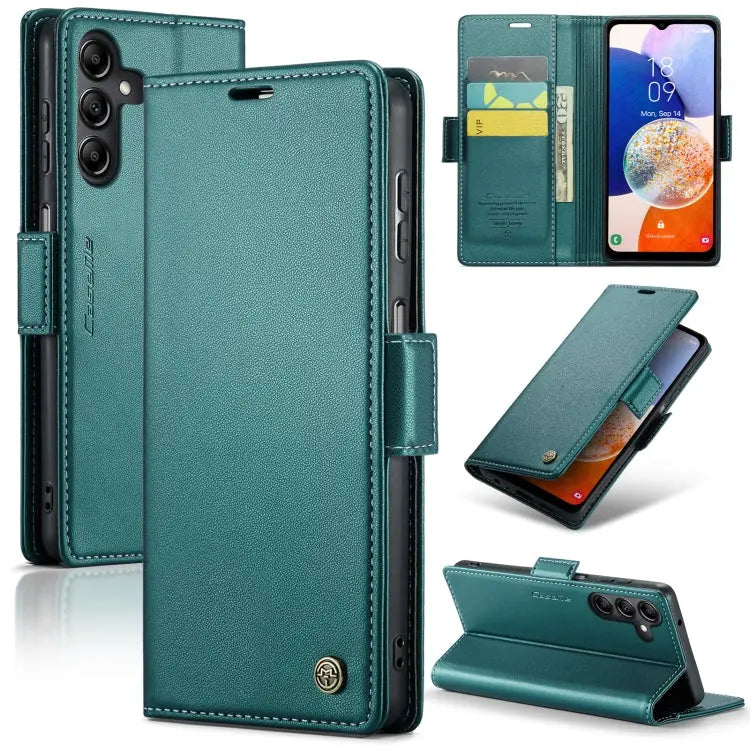 Samsung Galaxy A14 4g/5g Leather Wallet Case - RFID Blocking, Stand Function, Card Slots-buycases.co.uk