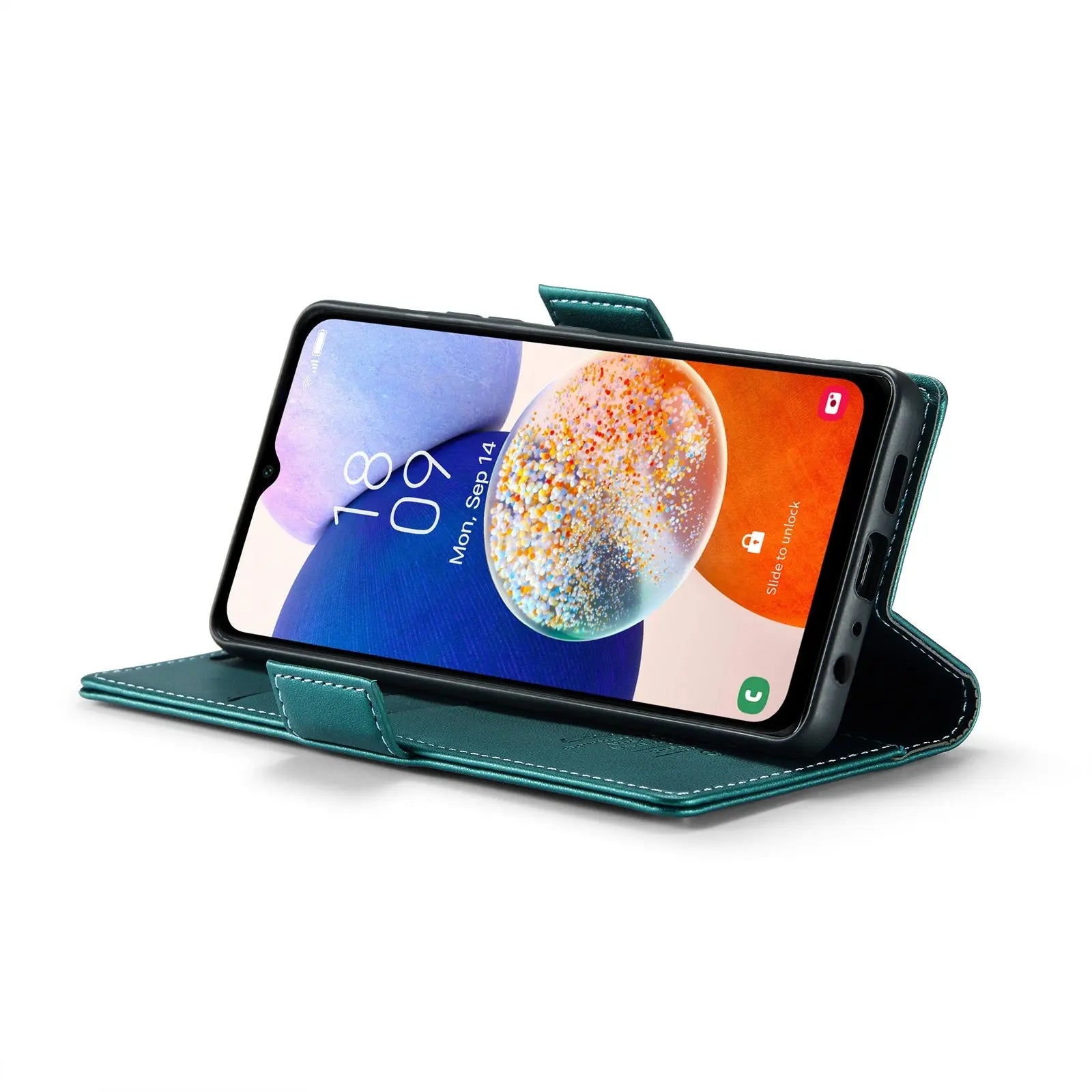 Samsung Galaxy A14 4g/5g Leather Wallet Case - RFID Blocking, Stand Function, Card Slots-buycases.co.uk