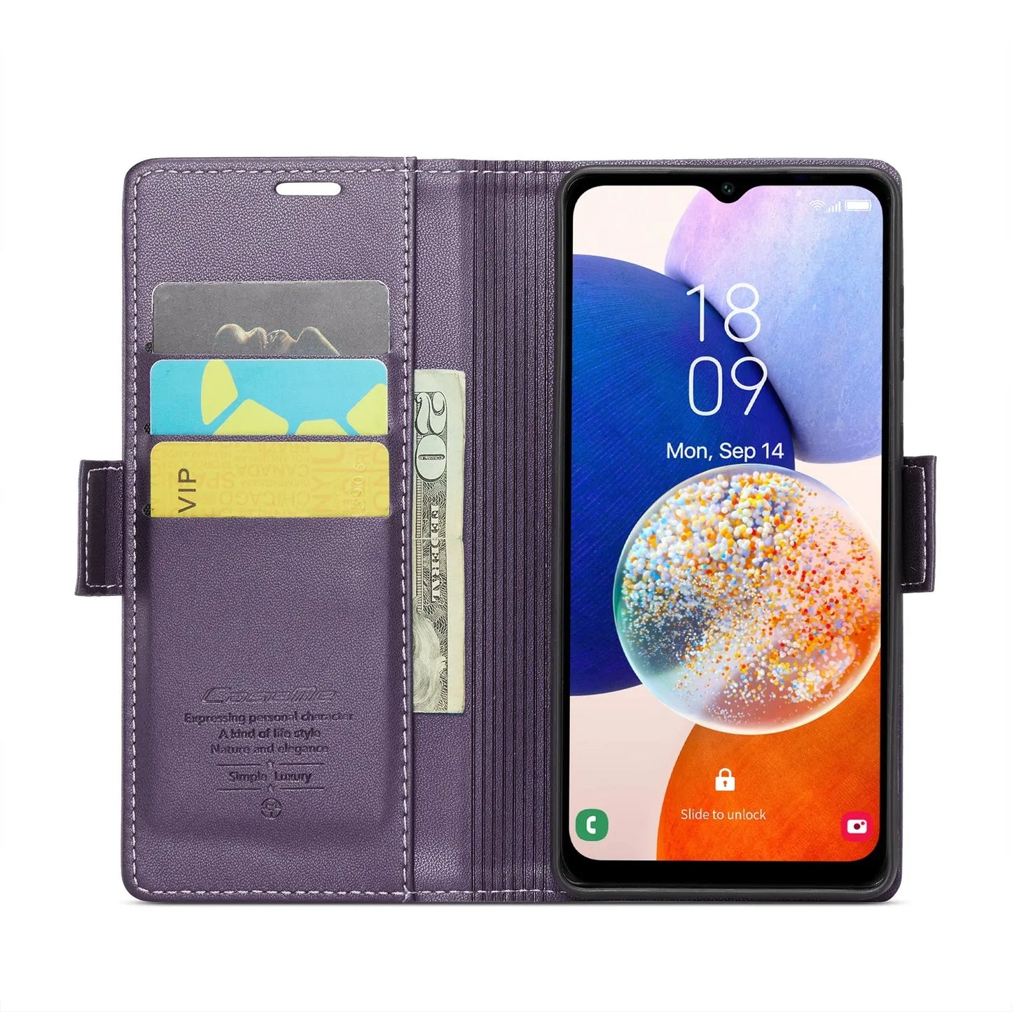 Samsung Galaxy A14 4g/5g Leather Wallet Case - RFID Blocking, Stand Function, Card Slots-buycases.co.uk