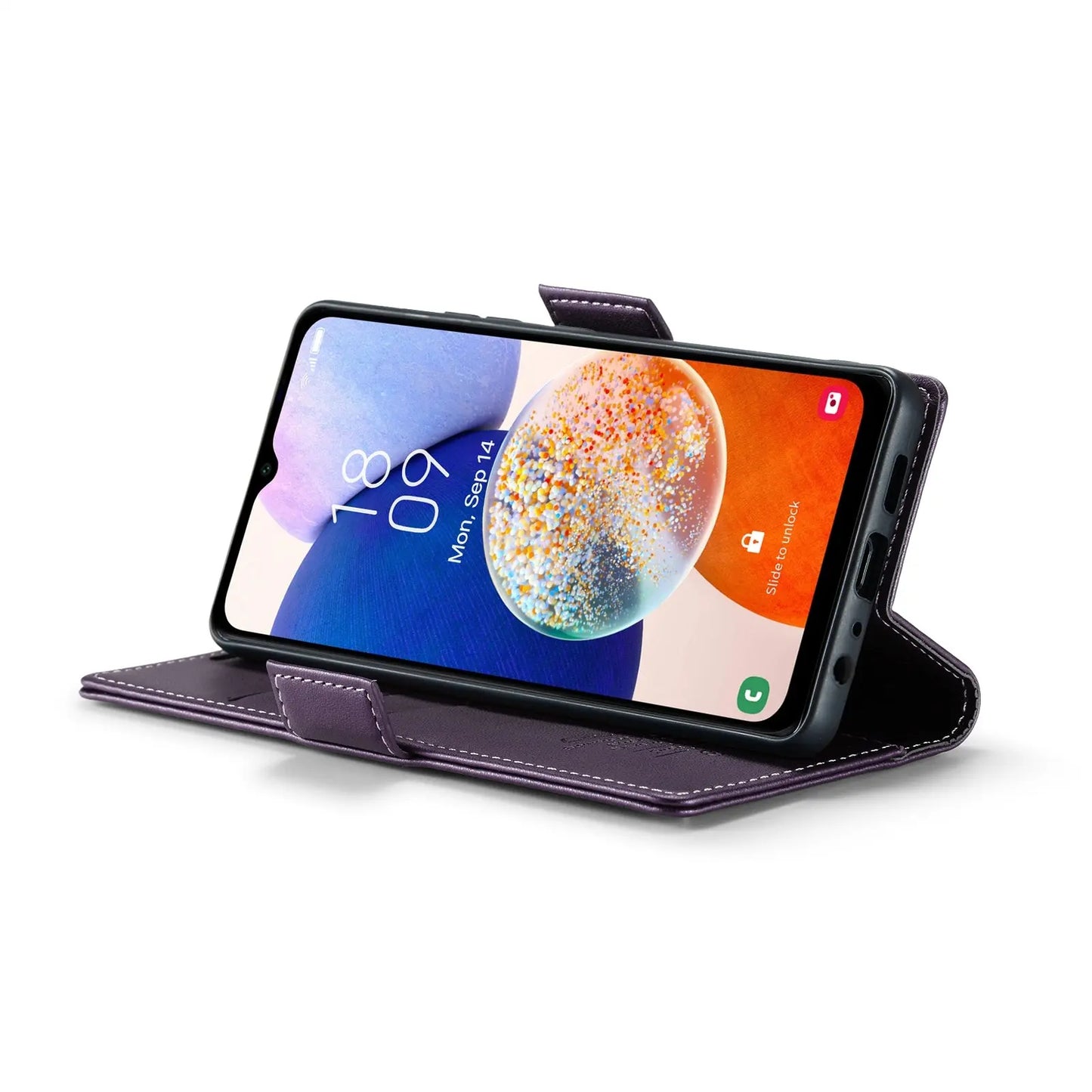 Samsung Galaxy A14 4g/5g Leather Wallet Case - RFID Blocking, Stand Function, Card Slots-buycases.co.uk