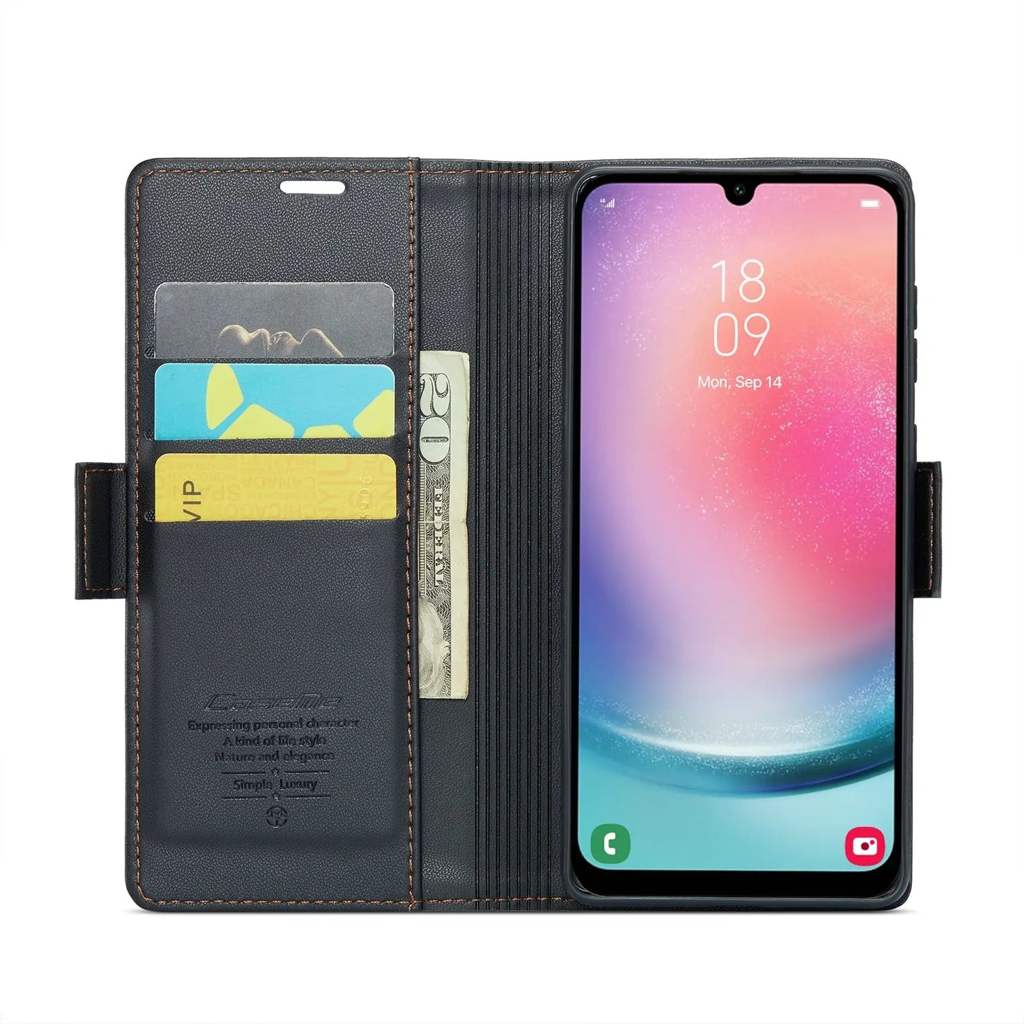 Samsung Galaxy A24 4g Leather Wallet Case - RFID Blocking, Stand Function, Card Slots-buycases.co.uk