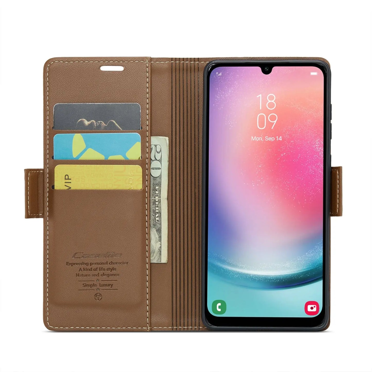 Samsung Galaxy A24 4g Leather Wallet Case - RFID Blocking, Stand Function, Card Slots-buycases.co.uk