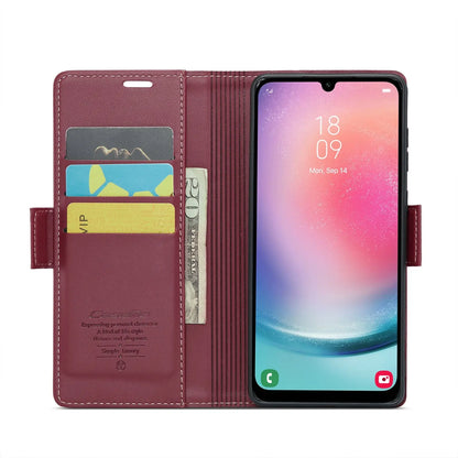 Samsung Galaxy A24 4g Leather Wallet Case - RFID Blocking, Stand Function, Card Slots-buycases.co.uk