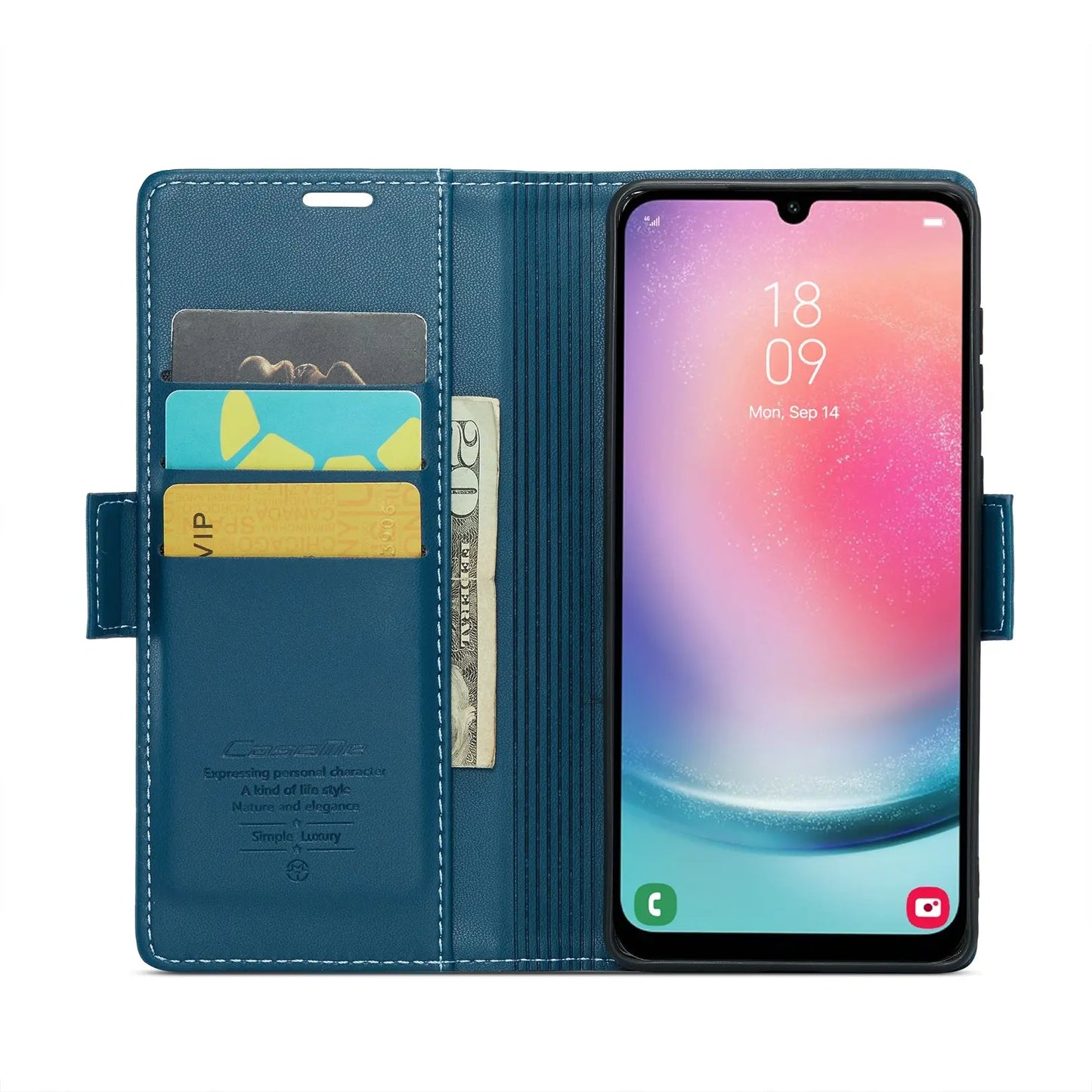 Samsung Galaxy A24 4g Leather Wallet Case - RFID Blocking, Stand Function, Card Slots-buycases.co.uk
