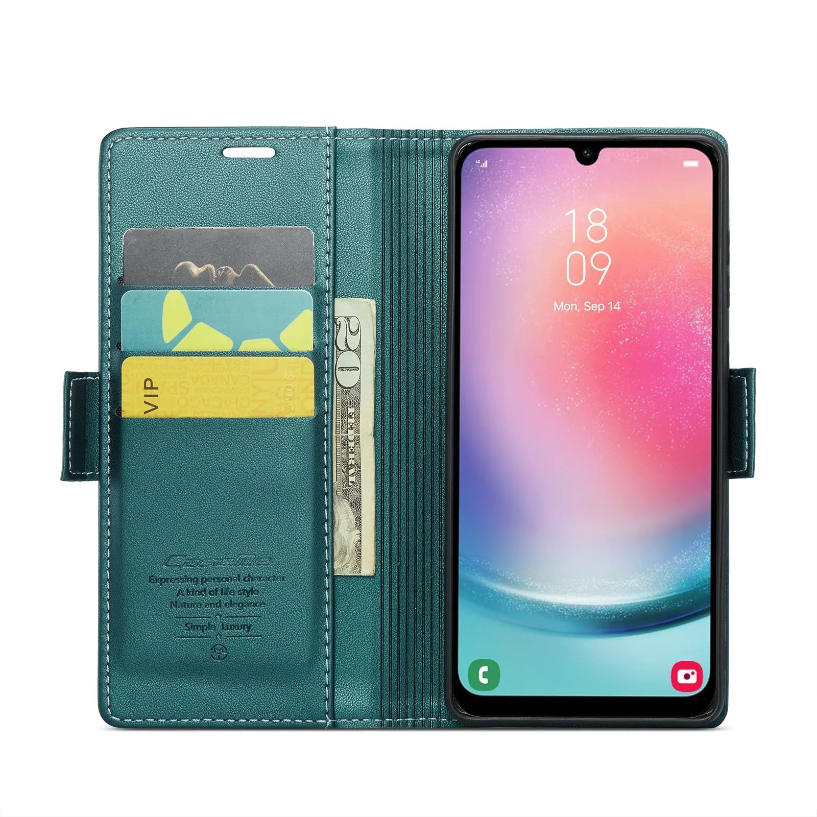 Samsung Galaxy A24 4g Leather Wallet Case - RFID Blocking, Stand Function, Card Slots-buycases.co.uk