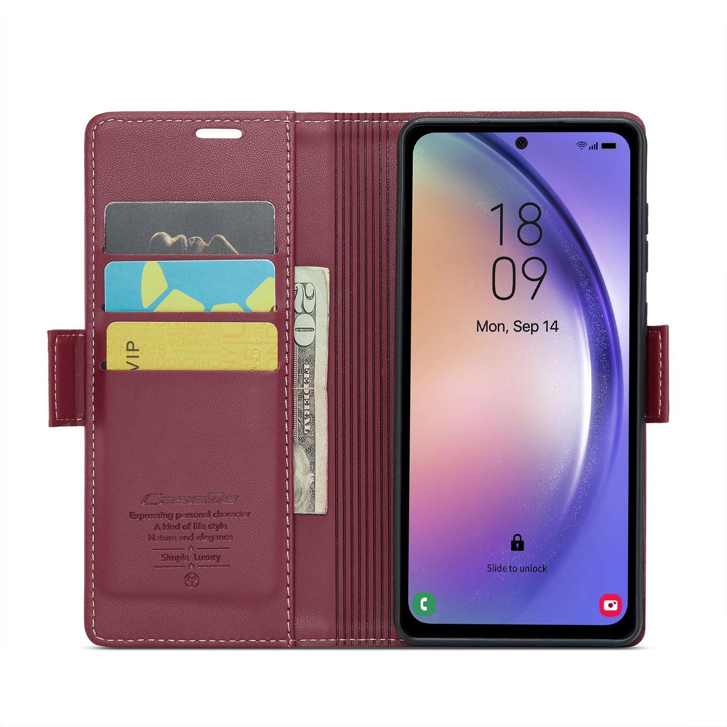 Samsung Galaxy A54 5g Leather Wallet Case - RFID Blocking, Stand Function, Card Slots-buycases.co.uk