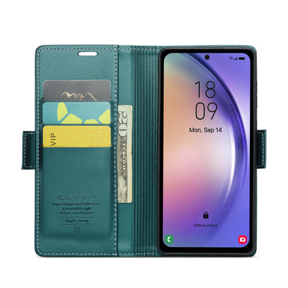 Samsung Galaxy A54 5g Leather Wallet Case - RFID Blocking, Stand Function, Card Slots-buycases.co.uk