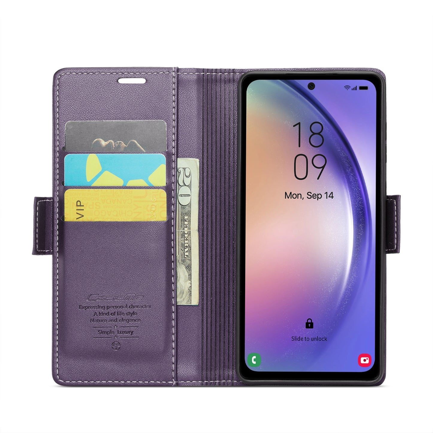 Samsung Galaxy A54 5g Leather Wallet Case - RFID Blocking, Stand Function, Card Slots-buycases.co.uk