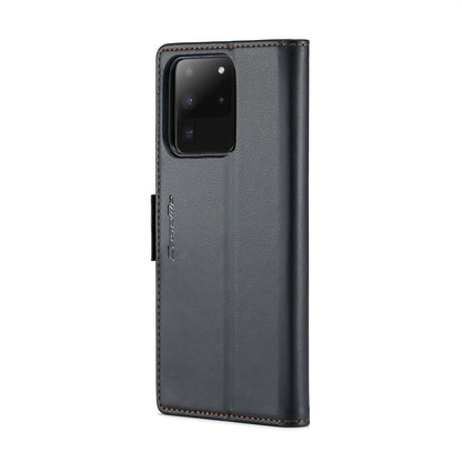 Samsung Galaxy S20 Ultra Leather Wallet Case - RFID Blocking, Stand Function, Card Slots-buycases.co.uk