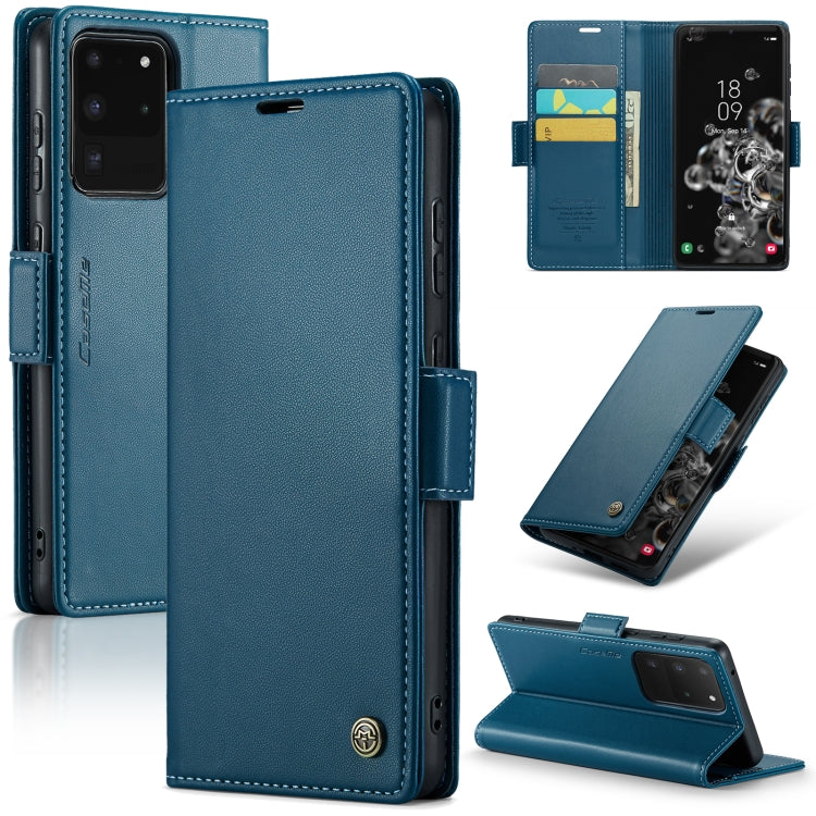 Samsung Galaxy S20 Ultra Leather Wallet Case - RFID Blocking, Stand Function, Card Slots-buycases.co.uk