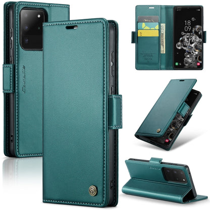 Samsung Galaxy S20 Ultra Leather Wallet Case - RFID Blocking, Stand Function, Card Slots-buycases.co.uk