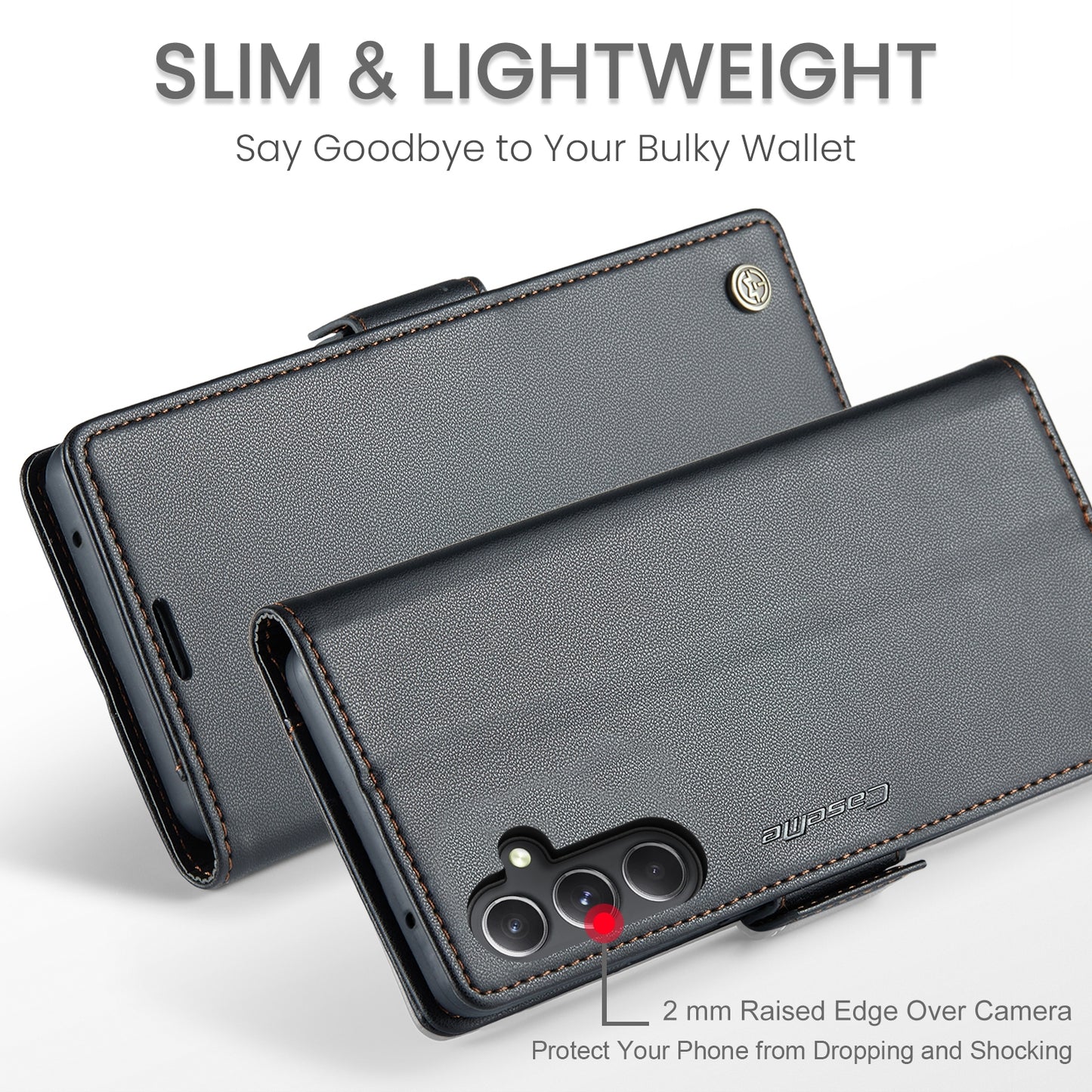 Samsung Galaxy S23 FE 5g Leather Wallet Case - RFID Blocking, Stand Function, Card Slots-buycases.co.uk