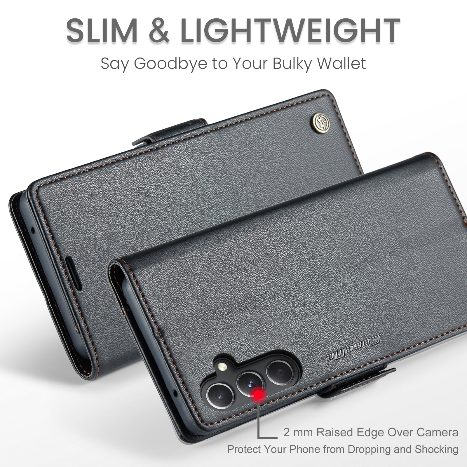 Samsung Galaxy S23 FE 5g Leather Wallet Case - RFID Blocking, Stand Function, Card Slots-buycases.co.uk