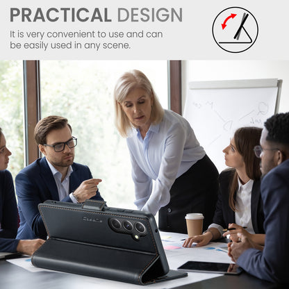 Samsung Galaxy S23 FE 5g Leather Wallet Case - RFID Blocking, Stand Function, Card Slots-buycases.co.uk