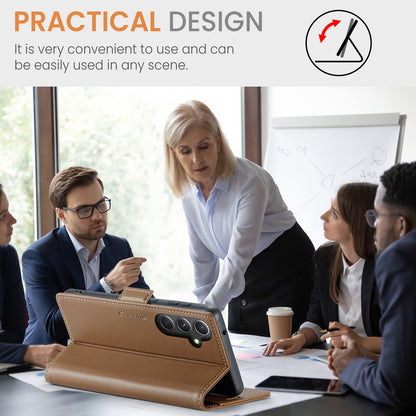 Samsung Galaxy S23 FE 5g Leather Wallet Case - RFID Blocking, Stand Function, Card Slots-buycases.co.uk