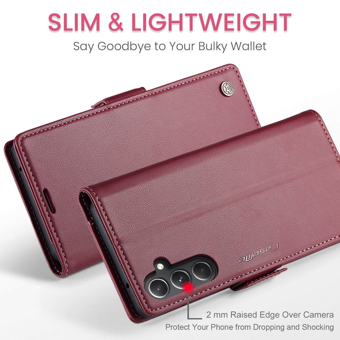 Samsung Galaxy S23 FE 5g Leather Wallet Case - RFID Blocking, Stand Function, Card Slots-buycases.co.uk