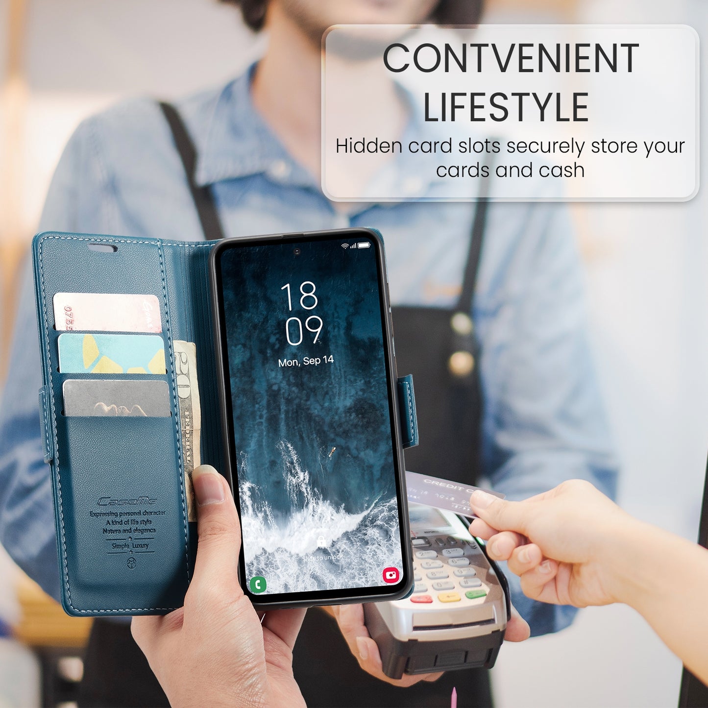 Samsung Galaxy S23 FE 5g Leather Wallet Case - RFID Blocking, Stand Function, Card Slots-buycases.co.uk