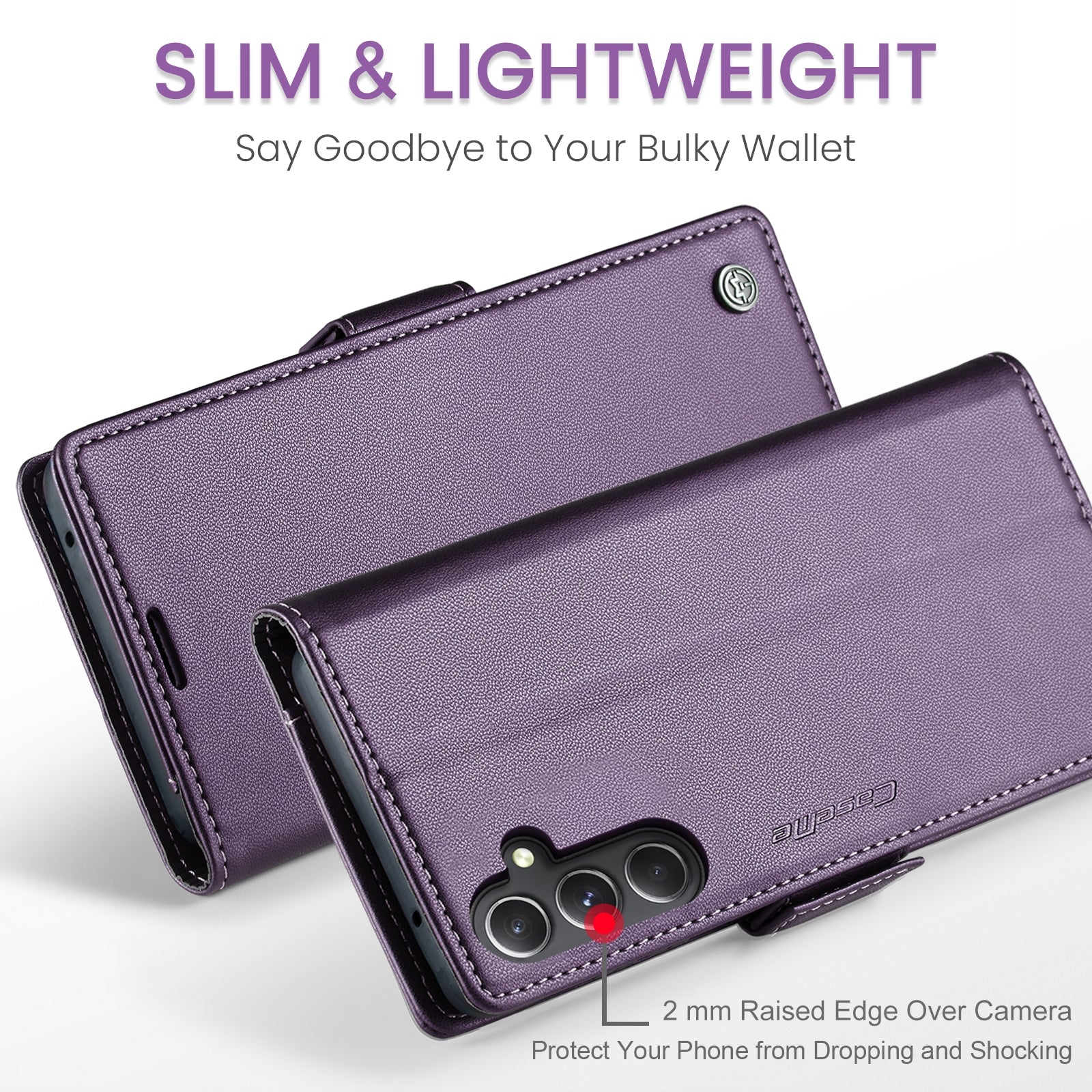 Samsung Galaxy S23 FE 5g Leather Wallet Case - RFID Blocking, Stand Function, Card Slots-buycases.co.uk