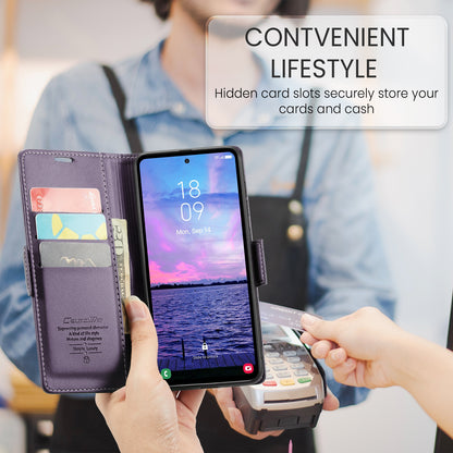 Samsung Galaxy S23 FE 5g Leather Wallet Case - RFID Blocking, Stand Function, Card Slots-buycases.co.uk