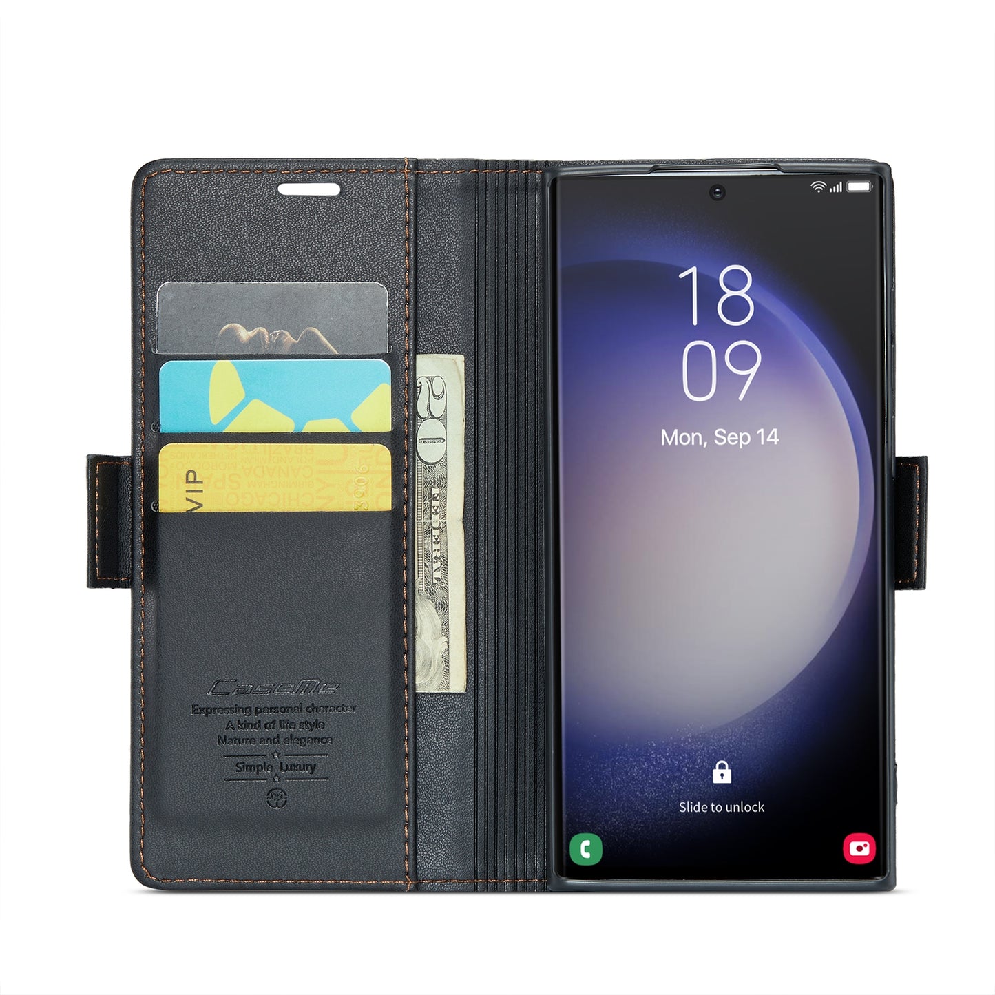 Samsung Galaxy S24 Ultra Leather Wallet Case - RFID Blocking, Stand Function, Card Slots-buycases.co.uk