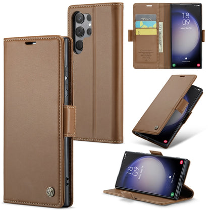 Samsung Galaxy S24 Ultra Leather Wallet Case - RFID Blocking, Stand Function, Card Slots-buycases.co.uk