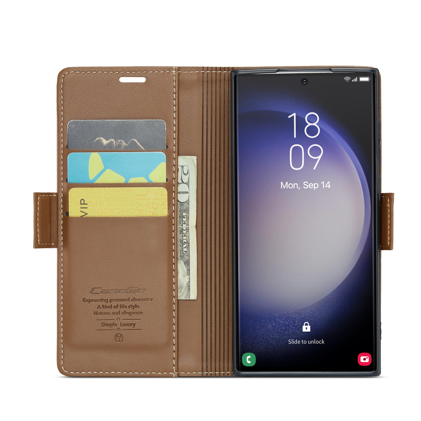 Samsung Galaxy S24 Ultra Leather Wallet Case - RFID Blocking, Stand Function, Card Slots-buycases.co.uk
