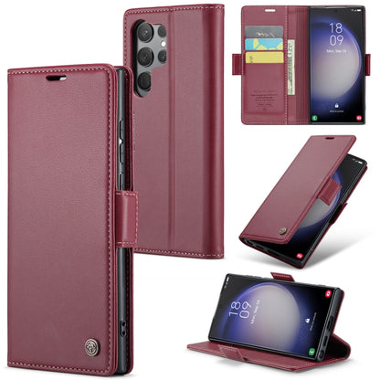 Samsung Galaxy S24 Ultra Leather Wallet Case - RFID Blocking, Stand Function, Card Slots-buycases.co.uk