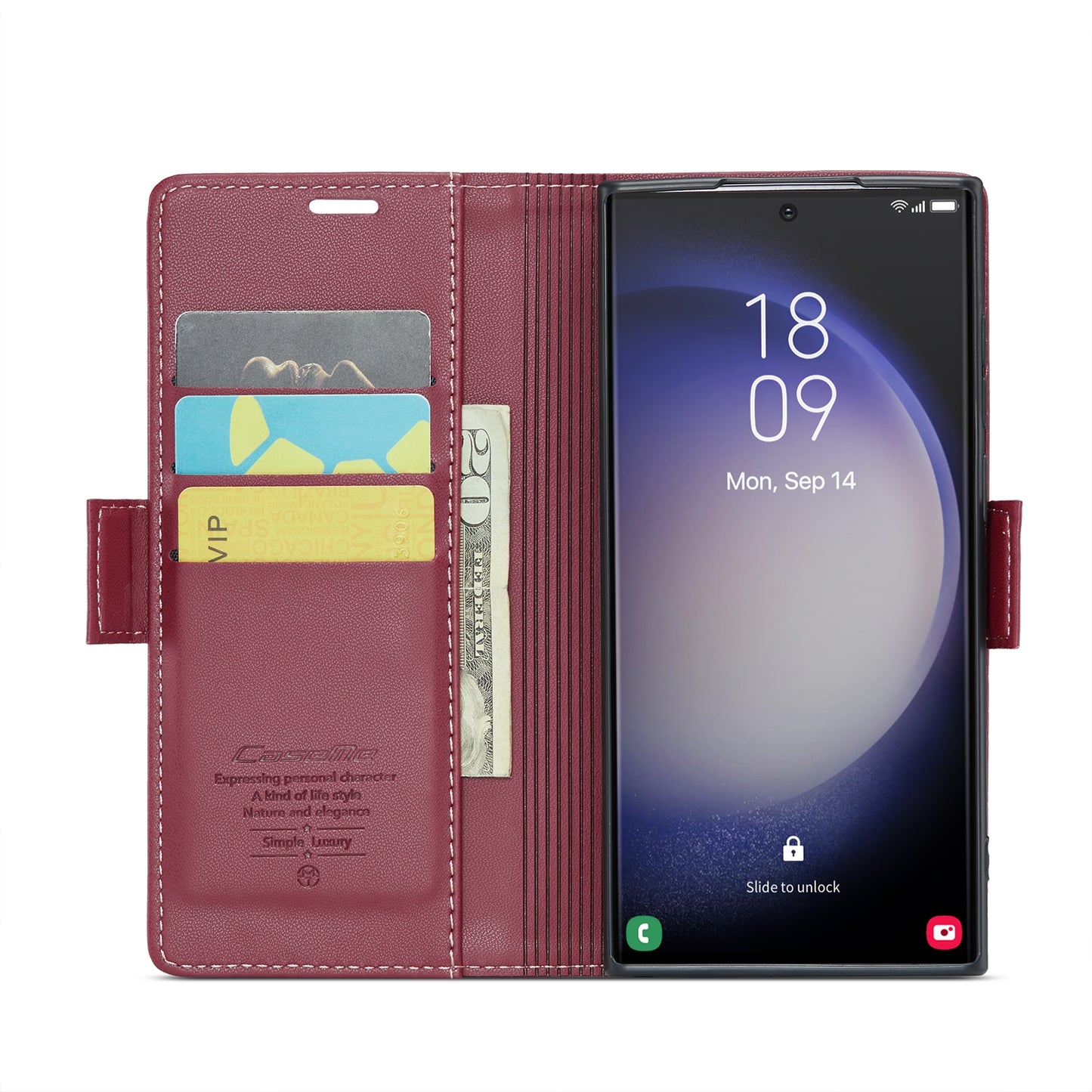 Samsung Galaxy S24 Ultra Leather Wallet Case - RFID Blocking, Stand Function, Card Slots-buycases.co.uk