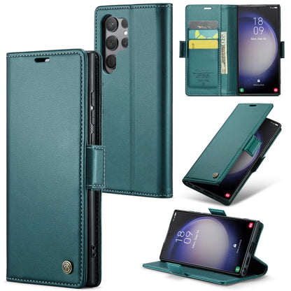 Samsung Galaxy S24 Ultra Leather Wallet Case - RFID Blocking, Stand Function, Card Slots-buycases.co.uk