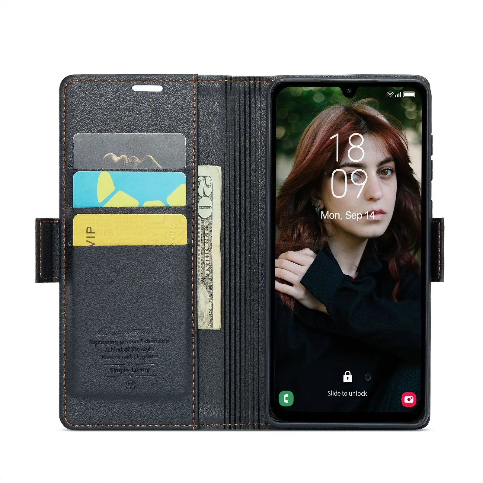Samsung Galaxy A15 5g Leather Wallet Case - RFID Blocking, Stand Function, Card Slots-buycases.co.uk