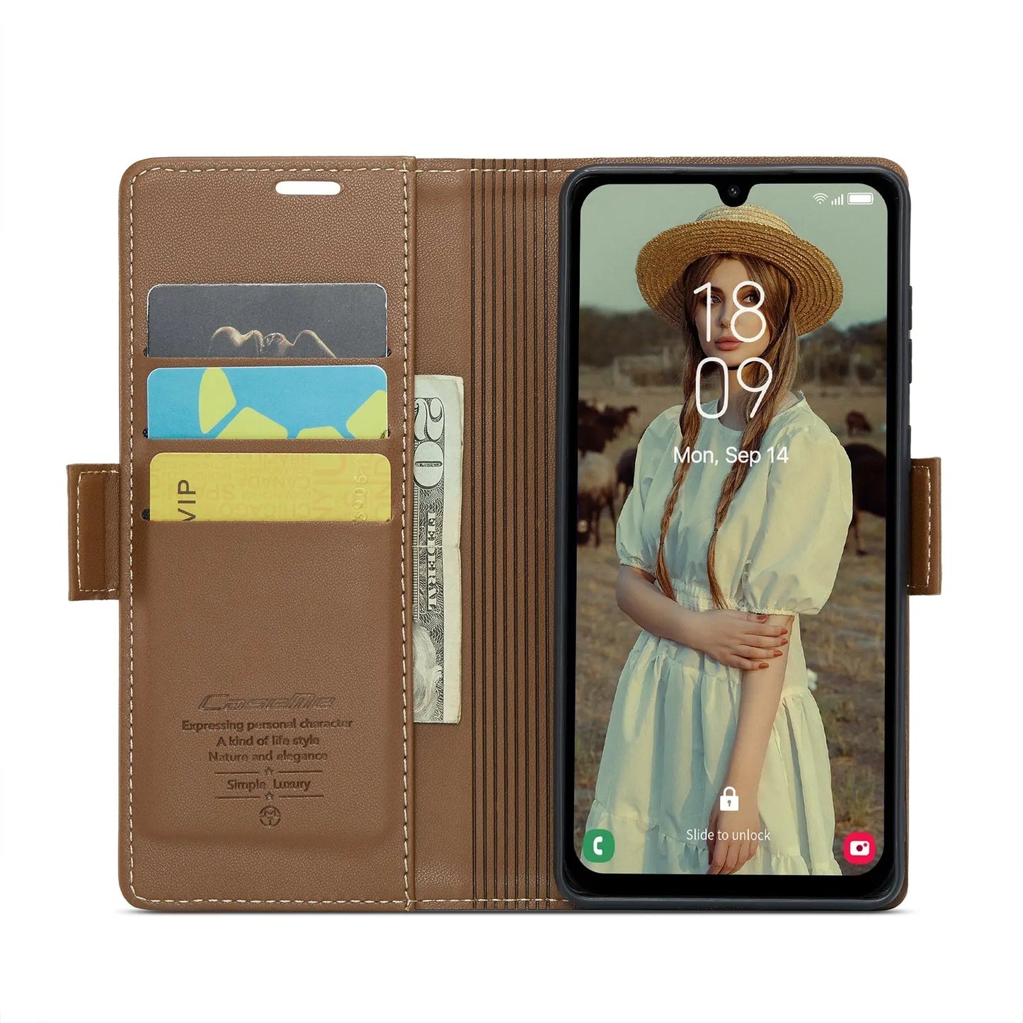 Samsung Galaxy A15 5g Leather Wallet Case - RFID Blocking, Stand Function, Card Slots-buycases.co.uk