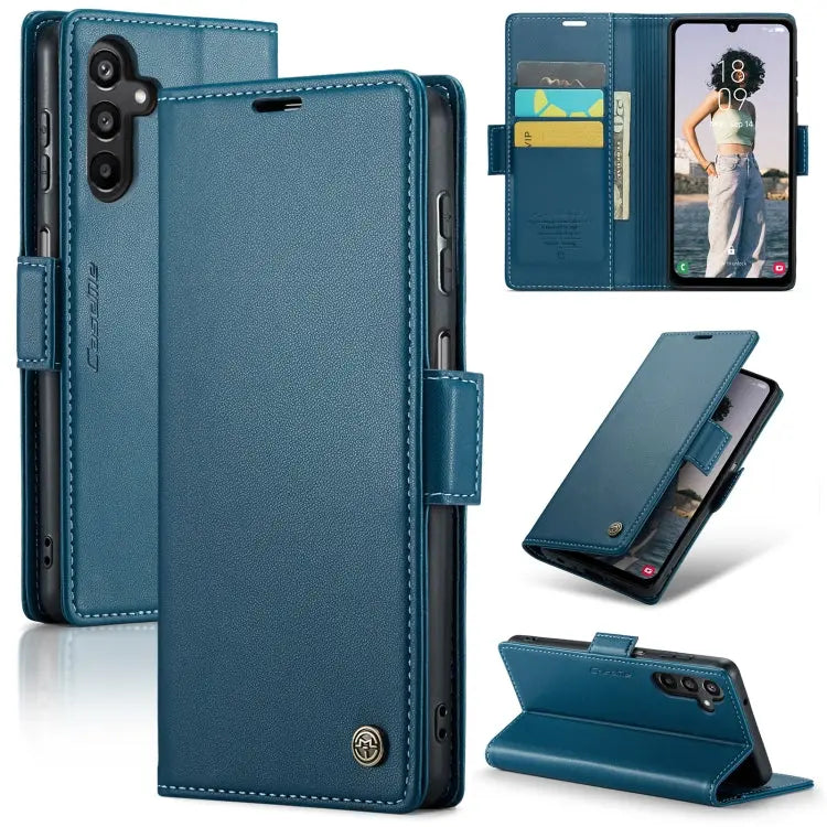 Samsung Galaxy A15 5g Leather Wallet Case - RFID Blocking, Stand Function, Card Slots-buycases.co.uk